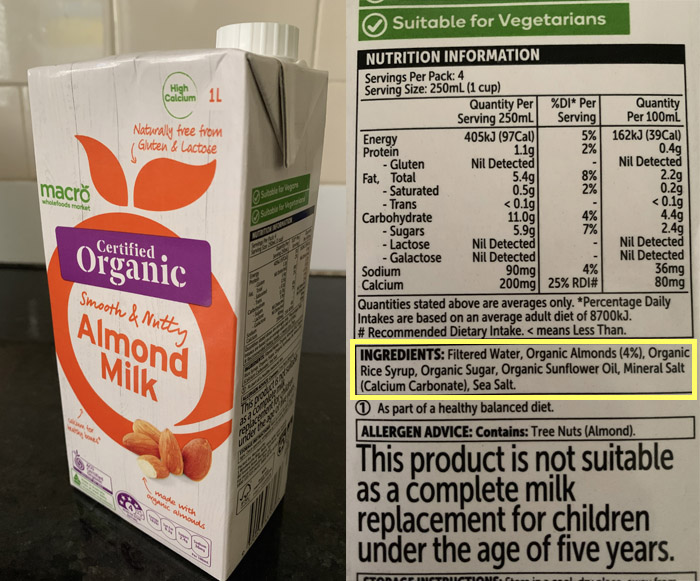オーストラリアのビーガン：乳製品フリー植物性ミルクはどれを選べばいい？《バリスタ必見》　アーモンドミルク