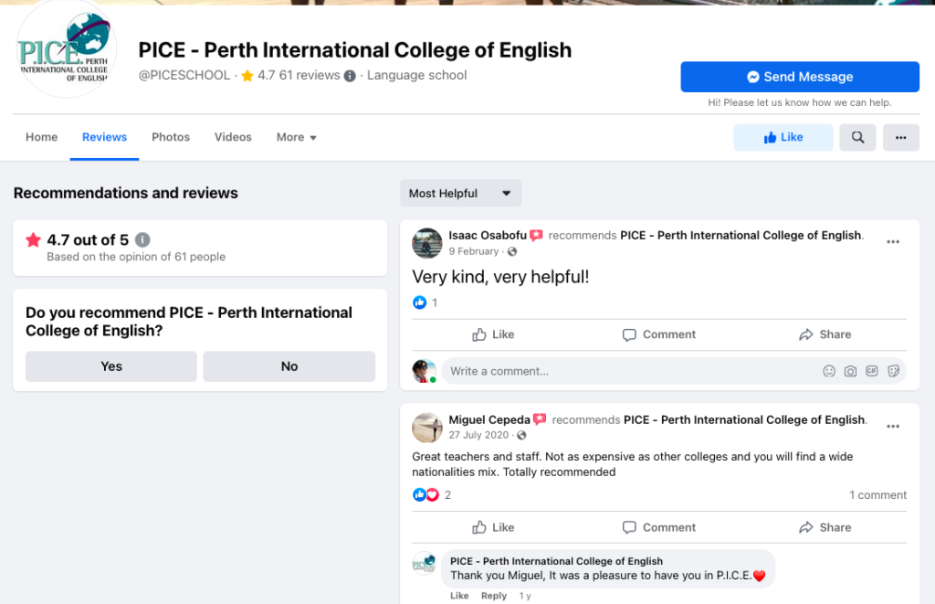 PICEパースの日本人が少ないオススメの語学学校を紹介するよ【Perth International College of English】